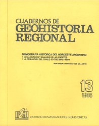 Tapa Demografía histórica del nordeste argentino